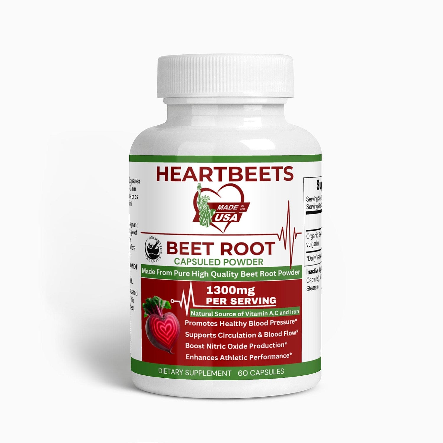 HEARTBEETS BEET ROOT Capsulated Powder