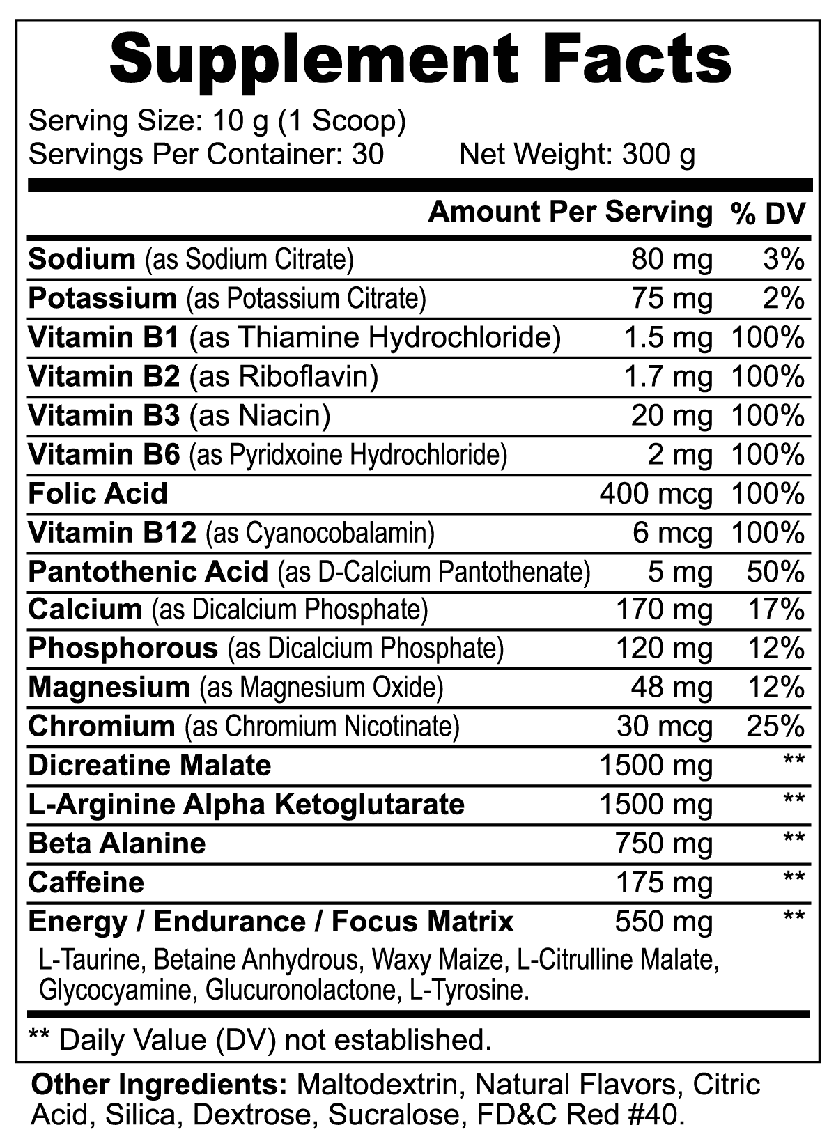 IMPULSE Pre-Workout Powder (Fruit Punch)