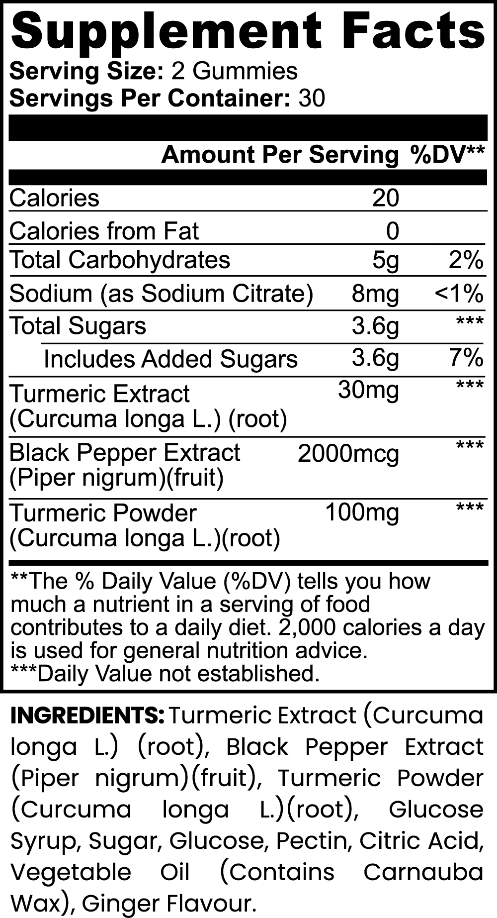 Turmeric Curcumin Gummies