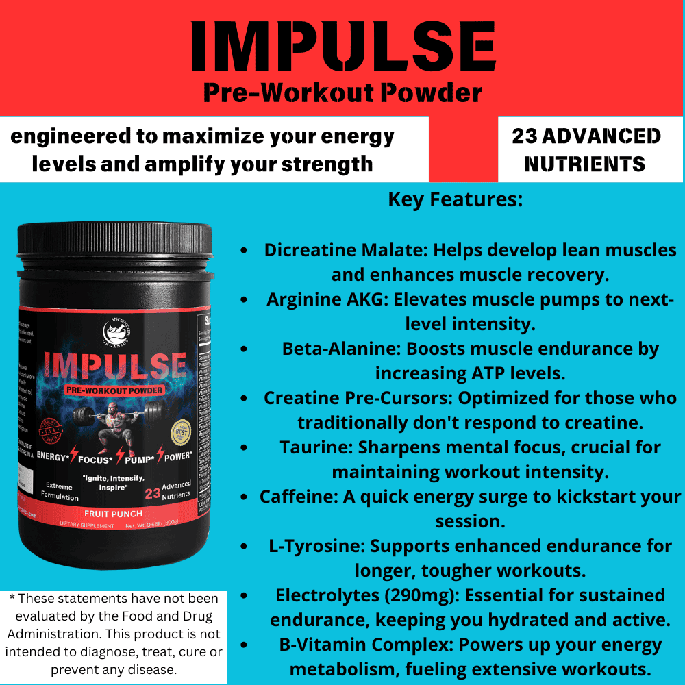 IMPULSE Pre-Workout Powder (Fruit Punch)